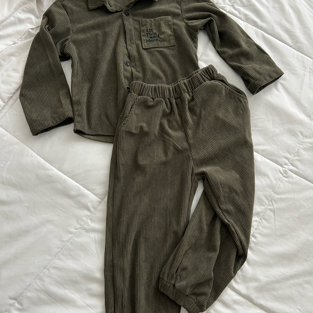 Kids Olive Green Set